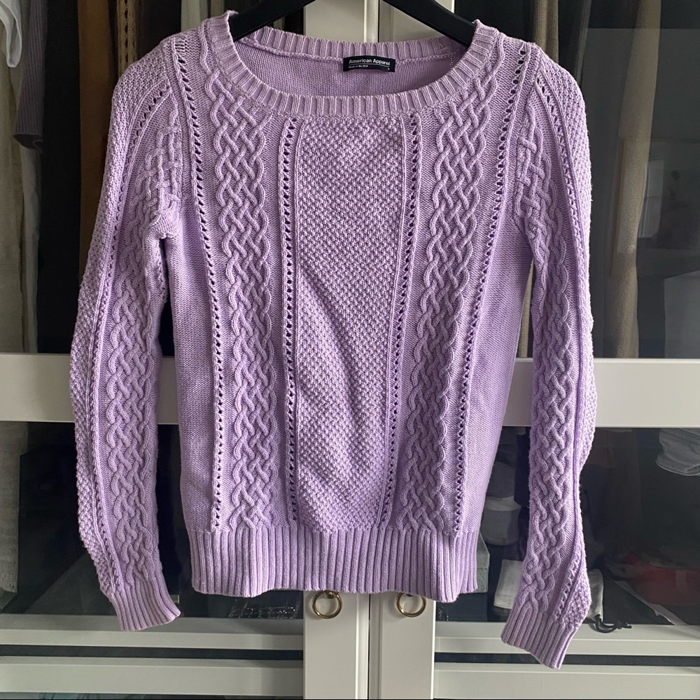 AA cotton sweater -purple